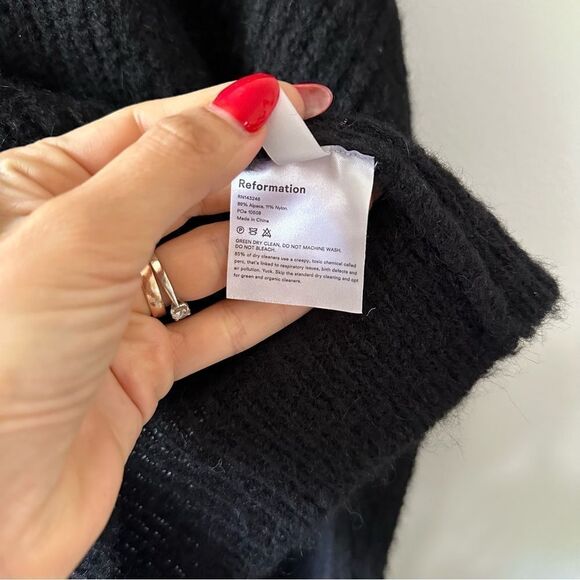 Reformation Black Alpaca Sweater - Picture 4 of 7
